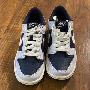 Nike Classic White and Dark Blue Sneakers